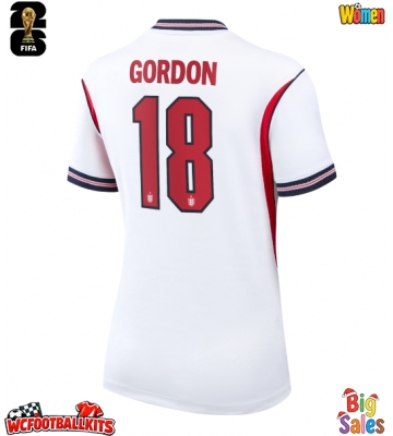 England Anthony Gordon #18 Replica Home Stadium Shirt for Women World Cup 2026 Short Sleeve